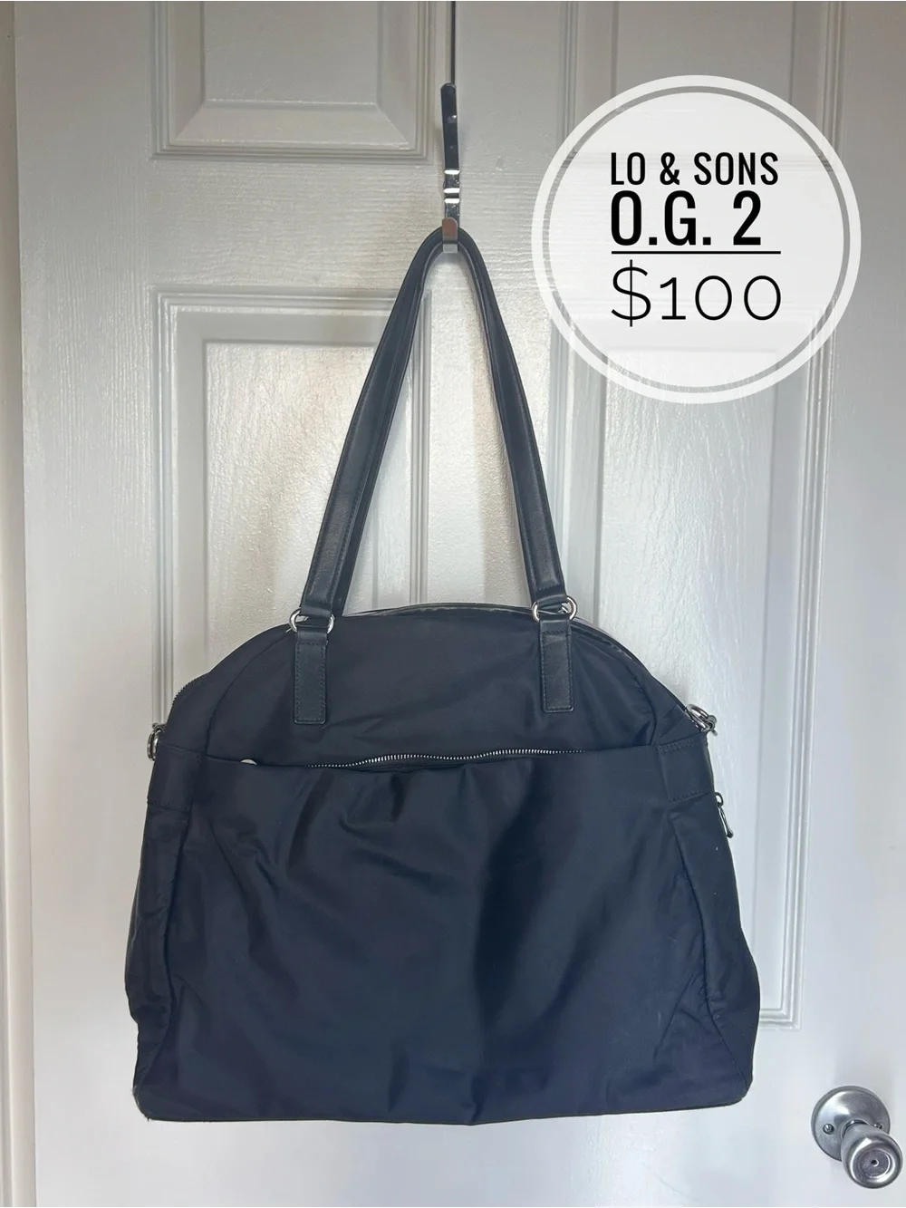 Lo & Sons Black O.G. 2 Travel Shoulder Tote